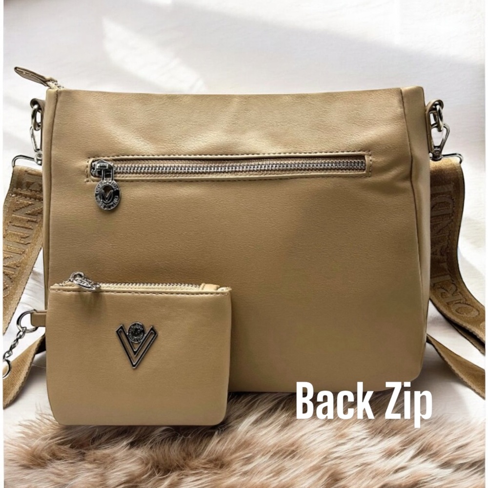 Valentino Orlandi Tan Crossbody & Card Holder NEW - Picture 6 of 14